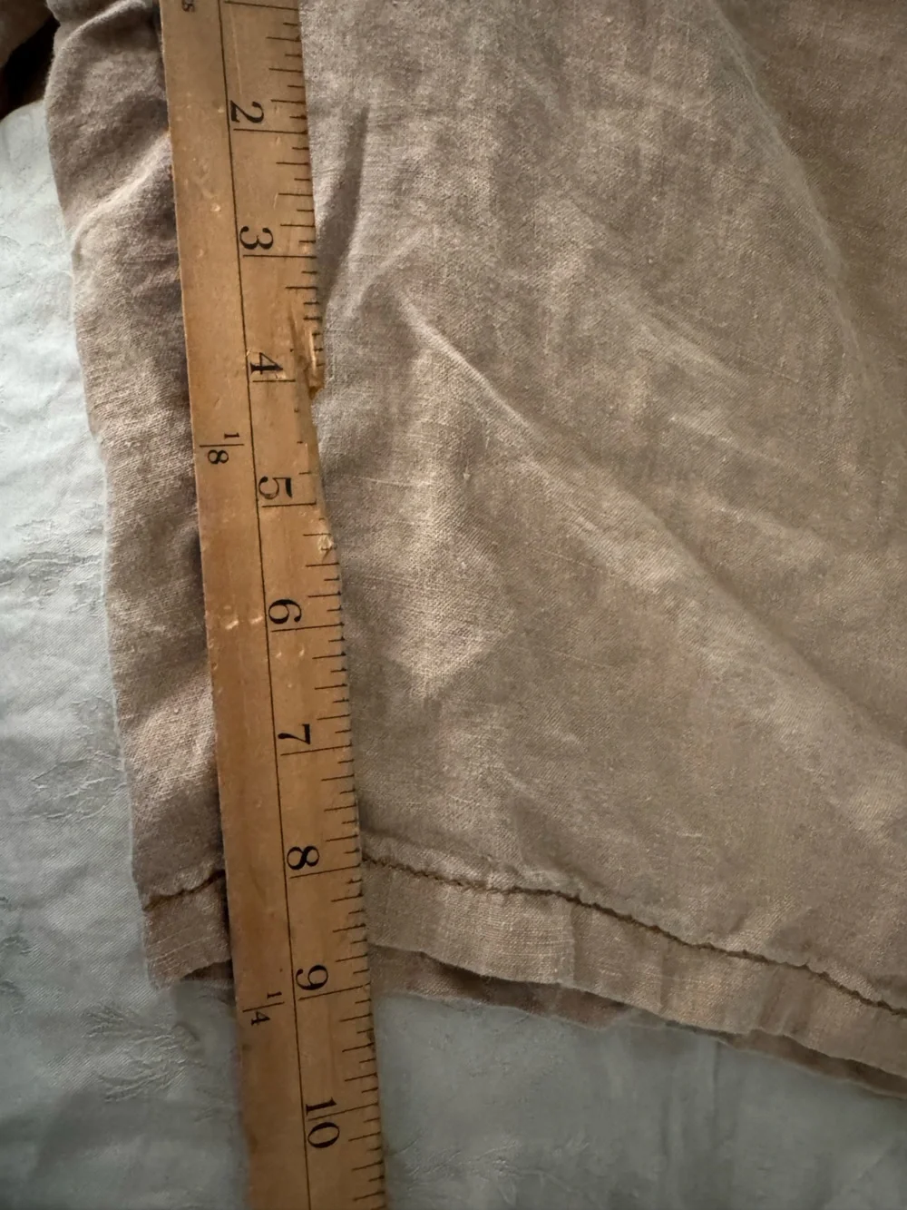 Lucky Brand 100% Linen  Shorts Men’s 31 Khaki Tan 9” Casual Summer Classic
